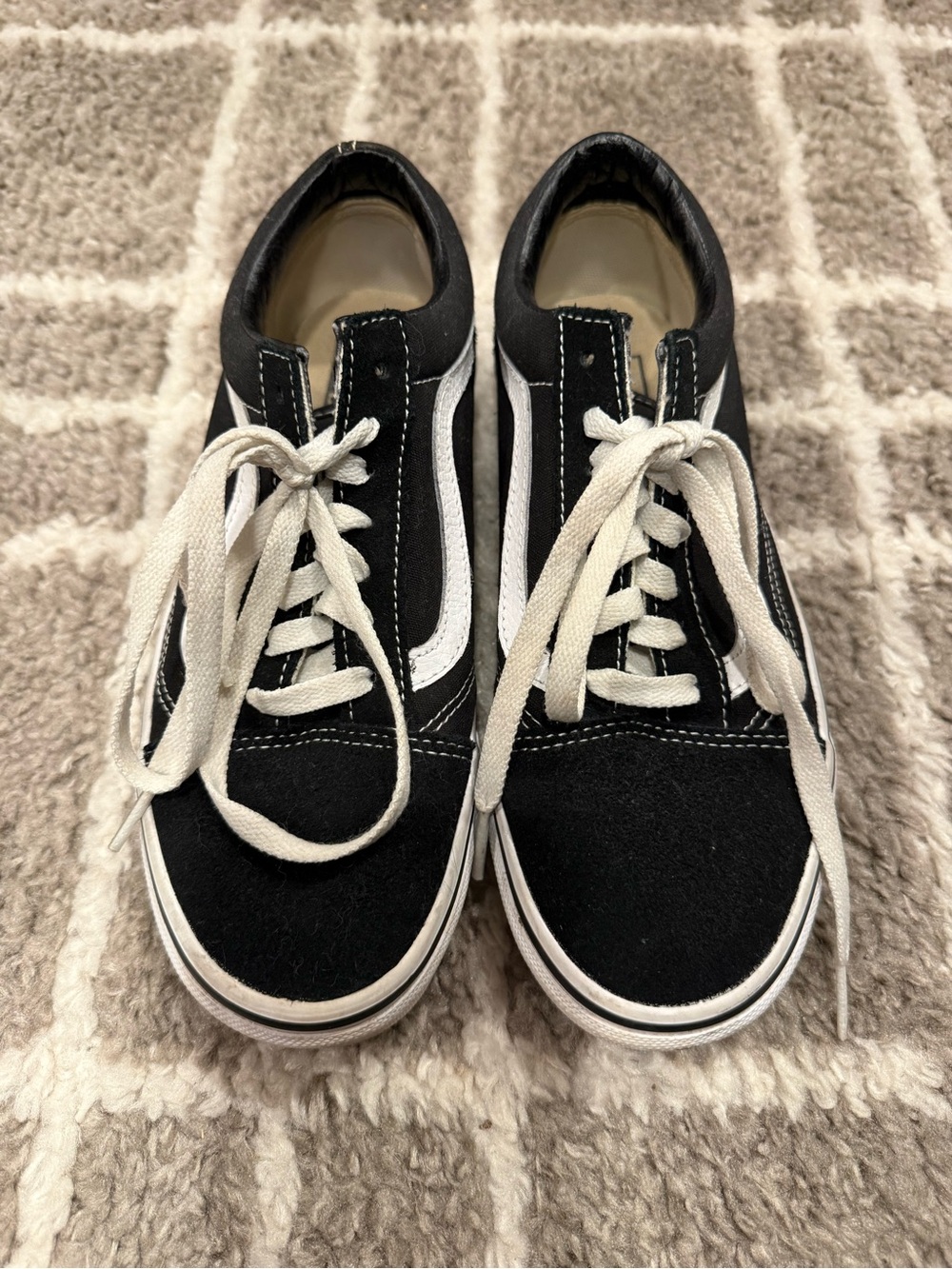 Vans Black and White Old Skool Skate Sneakers